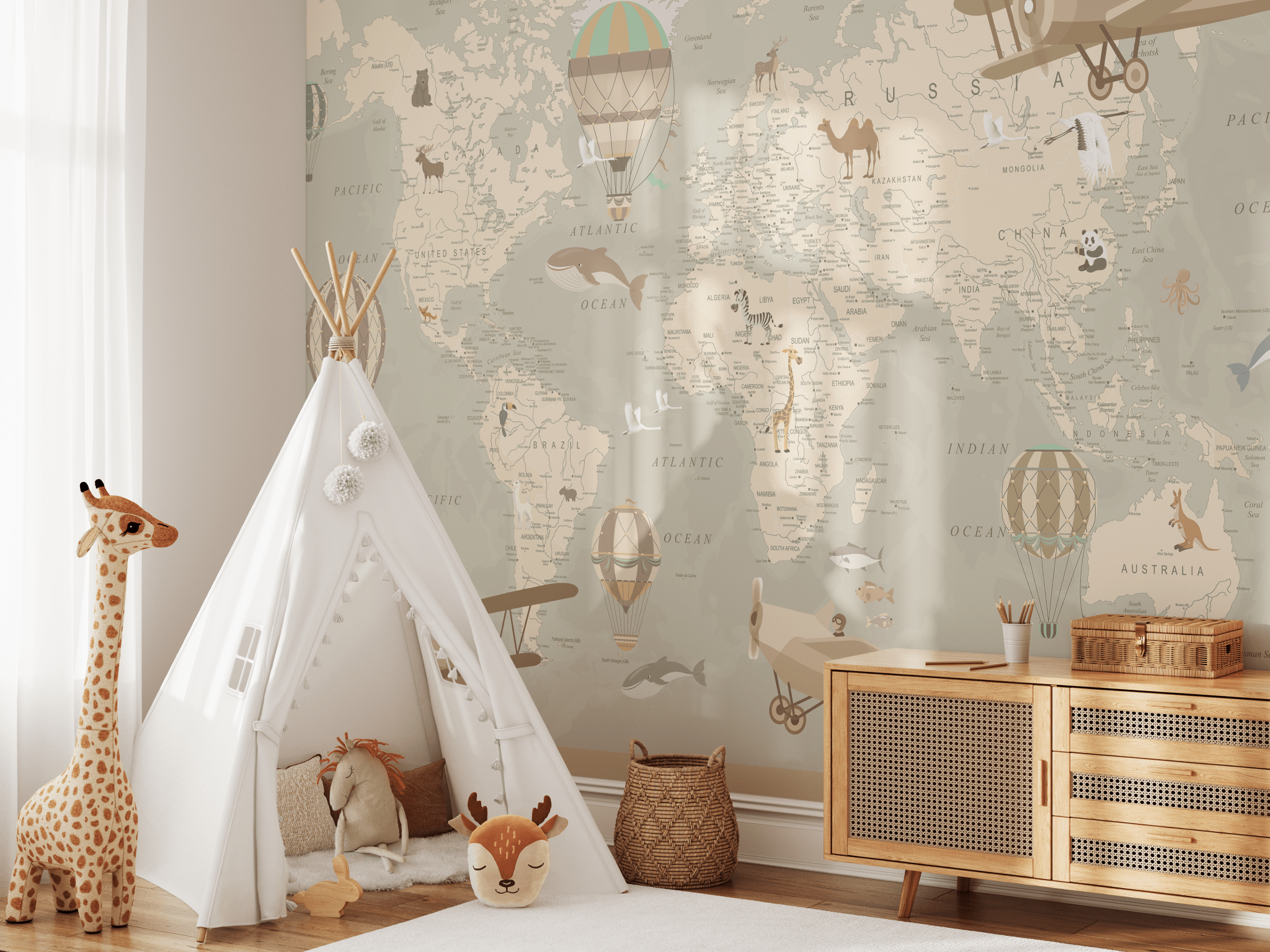 Detailed Study On The World Map Wall Sticker